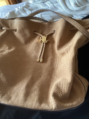 Rare Ralph Lauren XL Nubuck Andie Bucket Bag Cst £529 GC - Picture 6 of 12