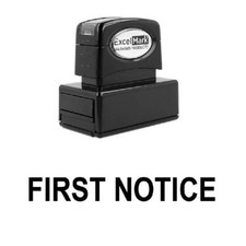 FIRST NOTICE Stamp - Pre-Inked / Black