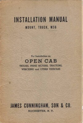 M66 Machine Gun TM 9-CCKW-M32 Illustrated Instructions M66 Machine Gun ring OPEN CAB ...