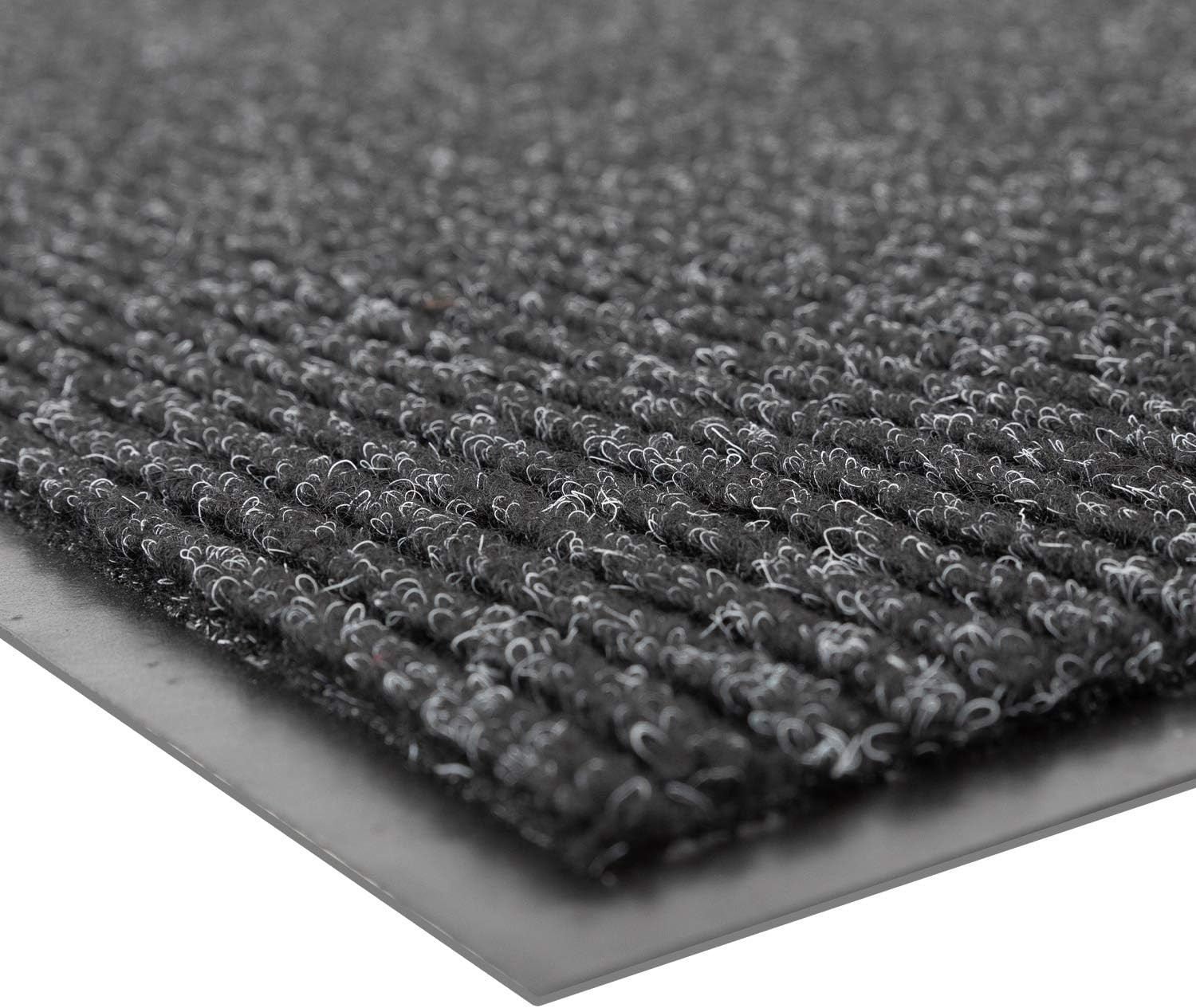109 Brush Step Carpeted Entrance Mat for Home or Office, 3' X 4', Charcoal, 109S