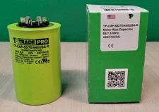 Trade Pro Round Motor Run Capacitor 55/7.5 MFD 440/370 VAC Aluminum 14293 USA