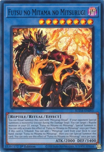 1x Yugioh EU English Mitsurugi Ritual SUDA-EN095 Quarter Century