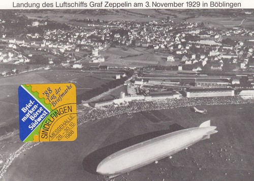 Sindelfingen-Fahrt Kinderdorf Luftschiffs Bodensee II mit Pilotenunterschrift - Bild 2 von 3