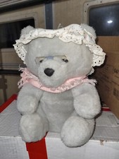 Vintage Dakin 10" Gray Teddy Bear Plush Stuffed Animal Fun Farm by Dakin 1984 