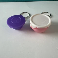 Tupperware Keychain Thatsa And Impressions Bowl Pink And Purple New
