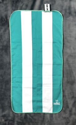 Wise Owl Outfitters Quick Dry Outdoor Yoga Towel Teal/White Stripe 22.75'' x 12''