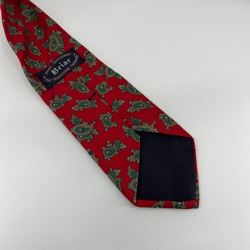 Vintage Briar Paisley Herren-Krawatte rot Business Shirt Krawatte Detroit Store - Bild 8 von 9
