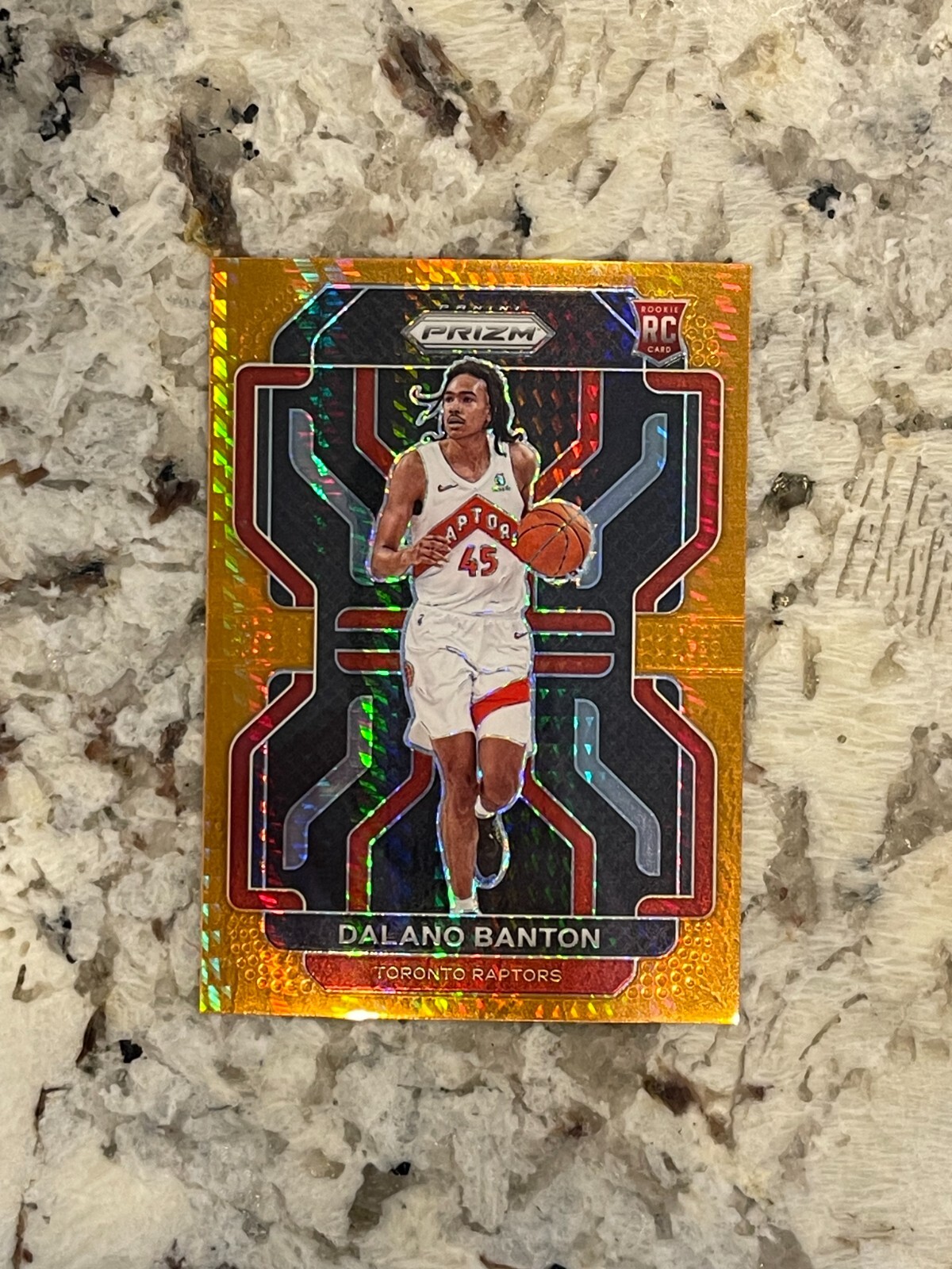 2021/22 Panini Prizm Dalano Banton RC Orange Hyper Prizm *026