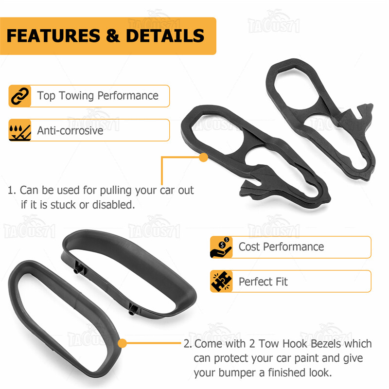 Chrome Heavy Duty Front Tow Hooks With Hardware Fit For 2019 2020 2021 Ram 1500 Dt