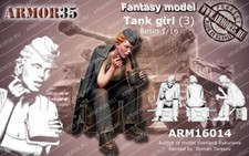 1/16 Scale Tank Girl Resin Model Kit Unpainted Fantasy Female Soldier Miniature