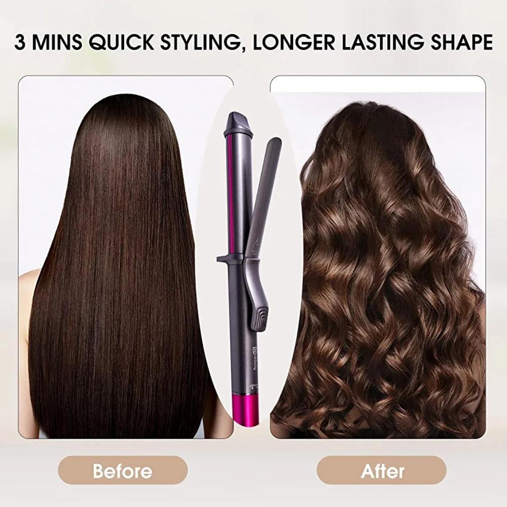 1.25 Inch Ceramic Coating Curling Iron Wand for Salon-Quality Hair Styling  -image
