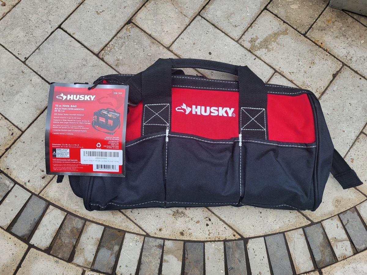 Water Resistant Husky 15 Inch Tool Bag Husky 15 Inch Contractor's