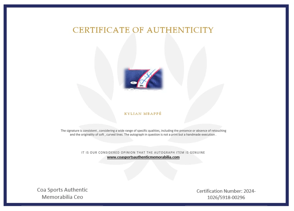 Camiseta Autografiada De Mbappé Del PSG No Match Worn - Imagen 4 de 4