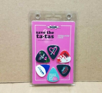 Lpt Of 6 Save the Ta Ta's Collectible Guitar Picks New Perri's