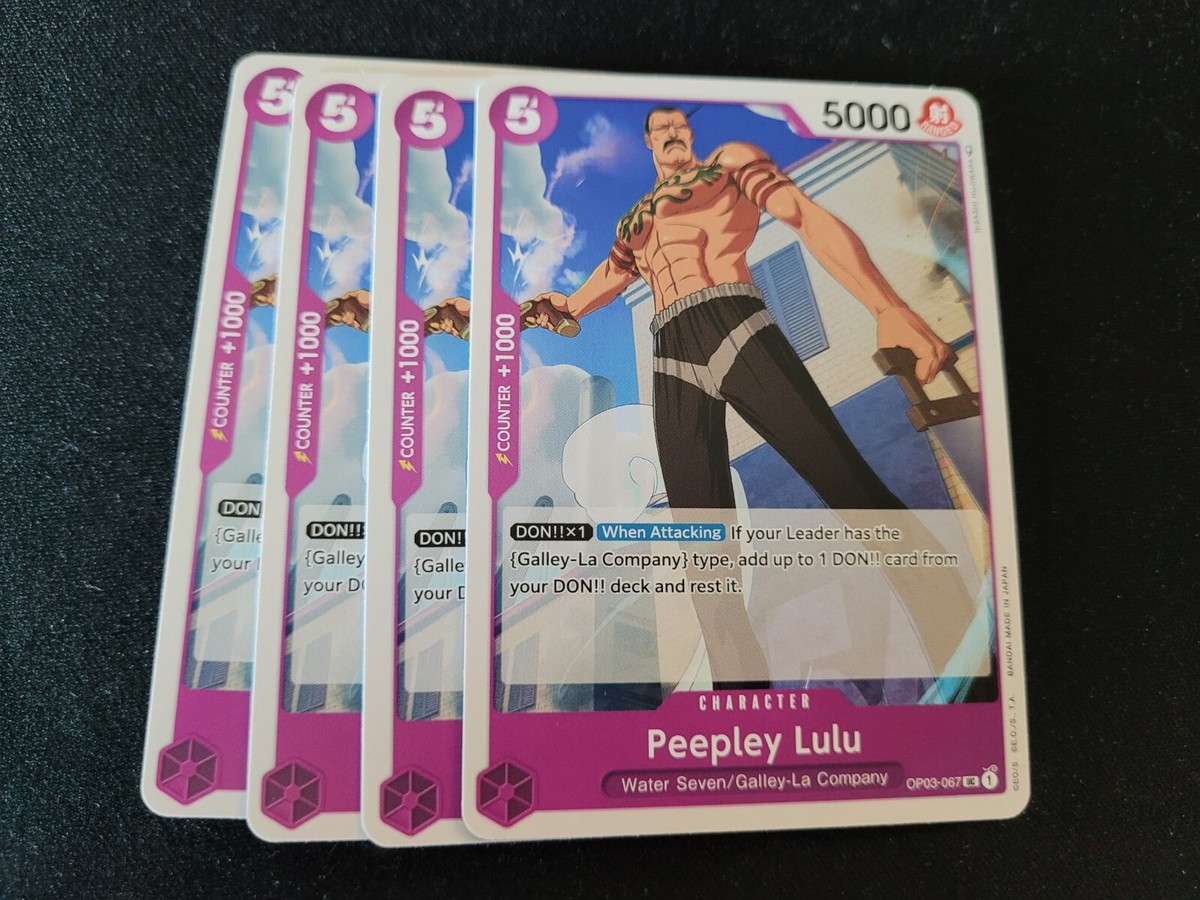 X4 - One piece Card Pillars Of Strength Eng Op03-067 Peepley Lulu UC | eBay