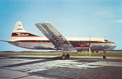 Airline Postcards       Delta-C & Airlines Convair  340