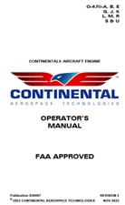 CONTINENTAL O-470 OPERATOR MANUAL X30097 NOV 23 DIGITAL BOOK PDF