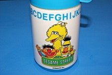Vintage Aladdin Lunchbox Thermo Bottle Sesame Street Muppets 8 oz Made in USA