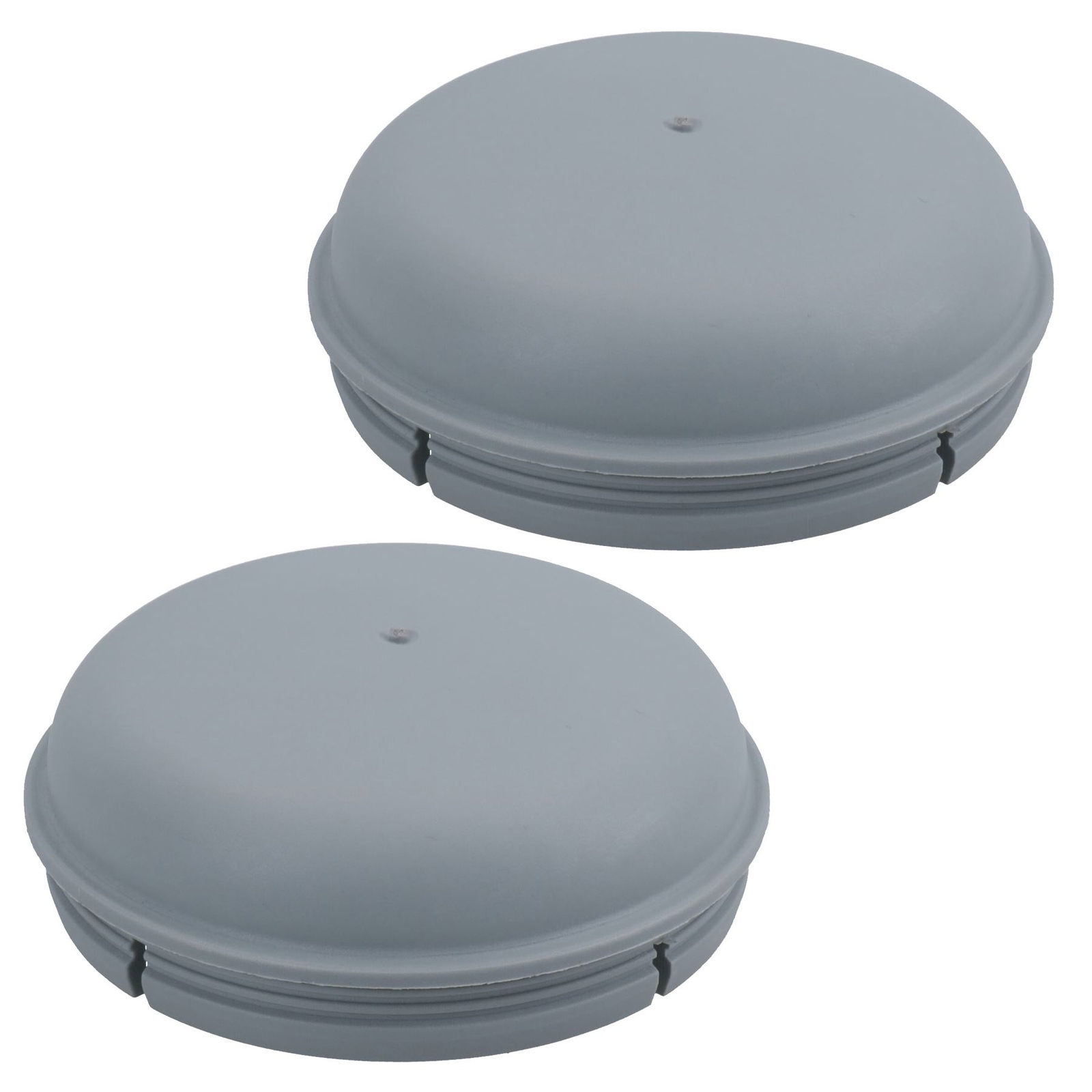 2 x Grey Plastic Hub Cap Grease Dust Bearing Cap 76mm For Ifor Williams Trailers