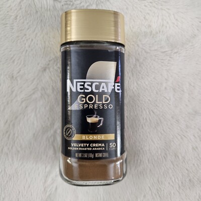 Gold Espresso Blonde,Instant Coffee, Oz BLONDE VELVETY CREMA 50 CUPS 