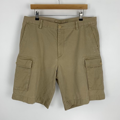 Nautica Cargo Shorts Mens 36 Relax Fit W37 L11 Beige Cotton Utility Pockets - 第 1/15 張圖片