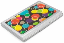 Slim Business Card Holder (Colorful Bubbles)