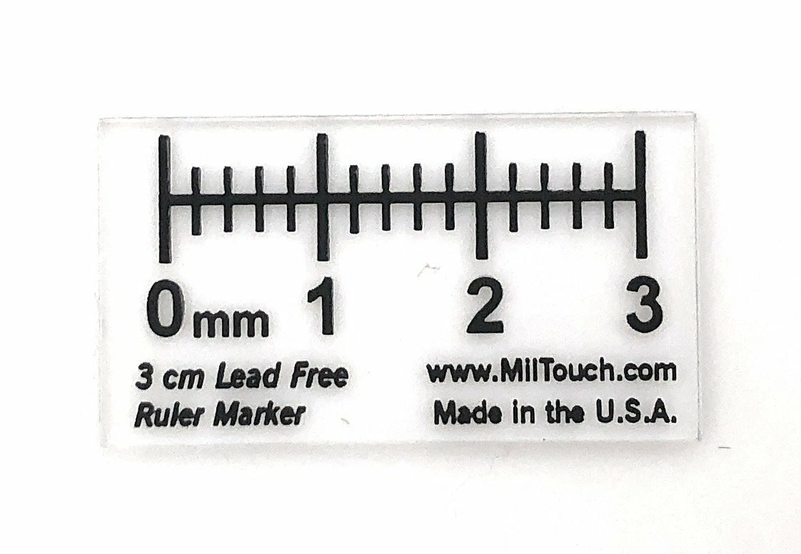 12 / 31 cm Dual Scale Radiopaque Ruler (1/32 in & 1 mm grad