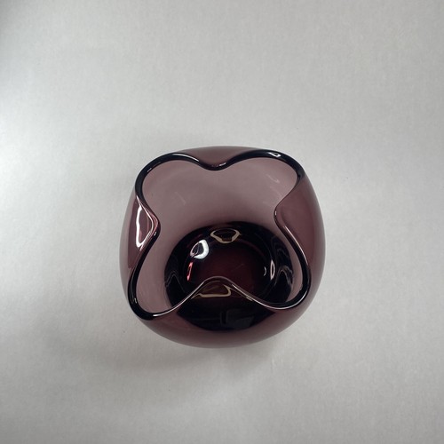 De colección MCM Viking Glass EPIC Amatista Púrpura Rosa Cuenco Cuatro brocas de pulgas lobuladas en fotos - Imagen 2 de 20