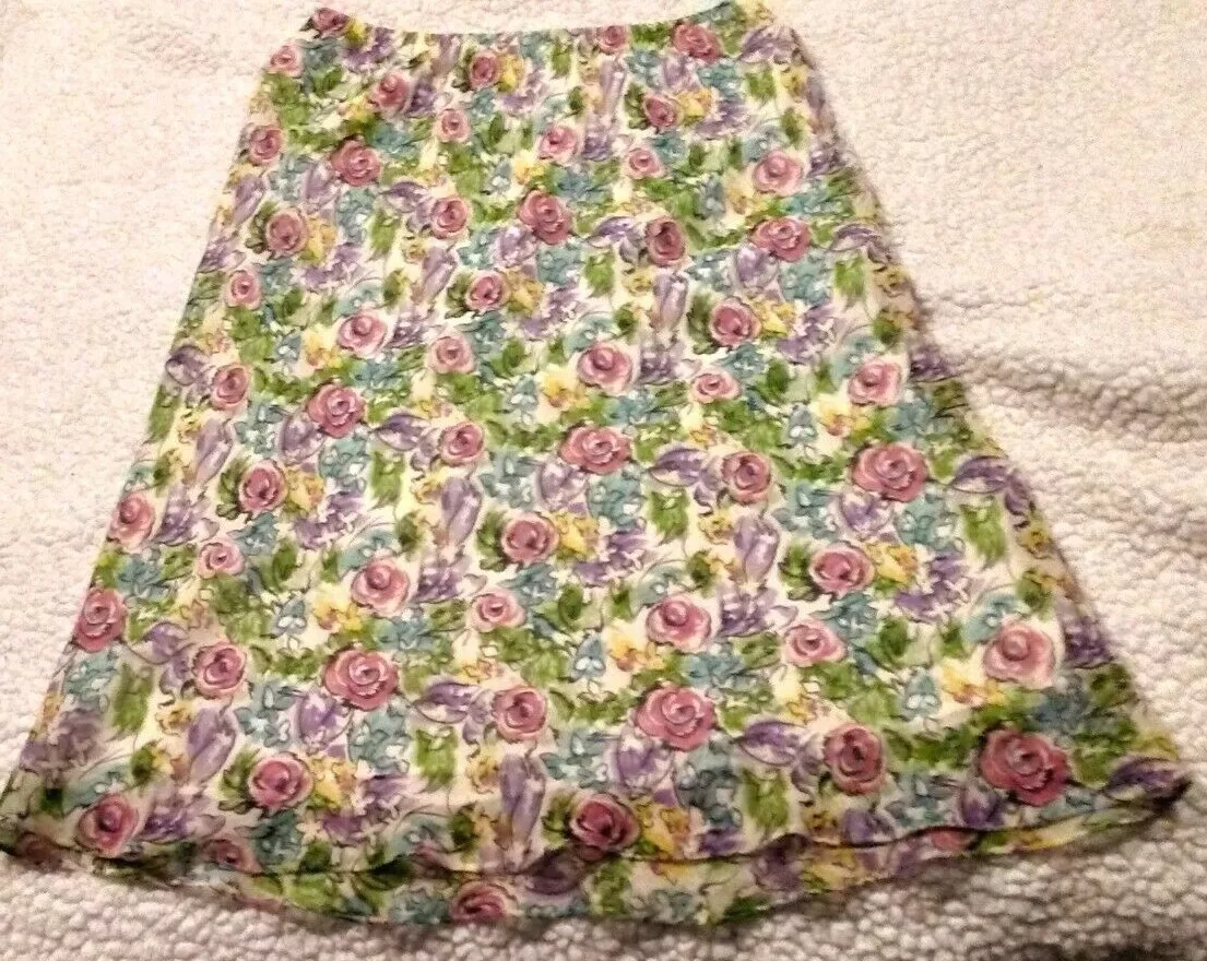 Flowy rose skirt top
