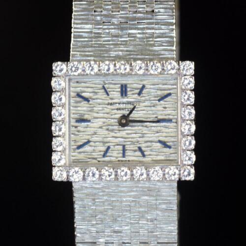 Reloj Patek Philippe Oro Blanco y Diamantes Damas Años 60 CASI COMO NUEVO Caja y Papeles - Imagen 1 de 12