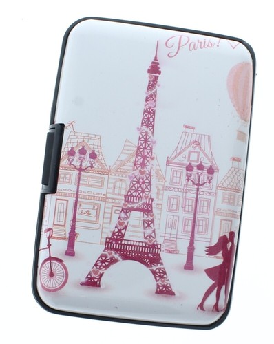 Paris inspired Expandable Multi Card Organizer Credit Card Wallet Gift - 第 1/3 張圖片