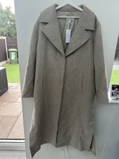 The White Company Notched-lapel Split-side Wool-blend Coat Size 18 Rrp £349