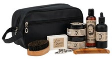 BEARD GROOMING KIT: Includes Beard Oil Balm Wash Wax Soap Comb Brush Scissors