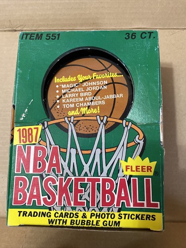1987 Fleer NBA Basketball Leerkarton SCHÖNER ZUSTAND
