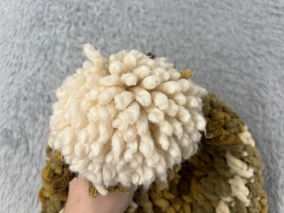 Hecho a Mano Gorro Toque Adulto Talla Única Verde Crochet Tejido Poliéster Acogedor Suave Esquí Foto 3 de 4