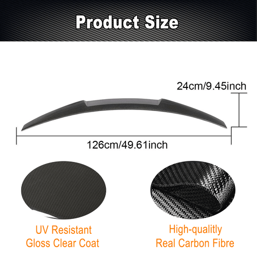 Carbon Heckspoiler Spoiler Abrisskante Lippe passend für BMW 5er F10 F18 528i M5 - Picture 7 of 12