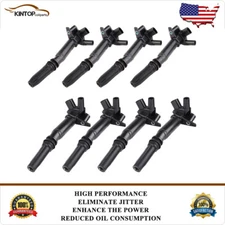 8 LH&RH Ignition Coil Pack For Ford F-150 F-250 Super Duty F-350 Super Duty 6.2L