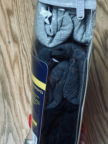 3 GENUINE RALPH LAUREN POLO BLACK GRAY COTTON LONG LEG BOXER BRIEFS MEDIUM NEW - 第 8/12 張圖片