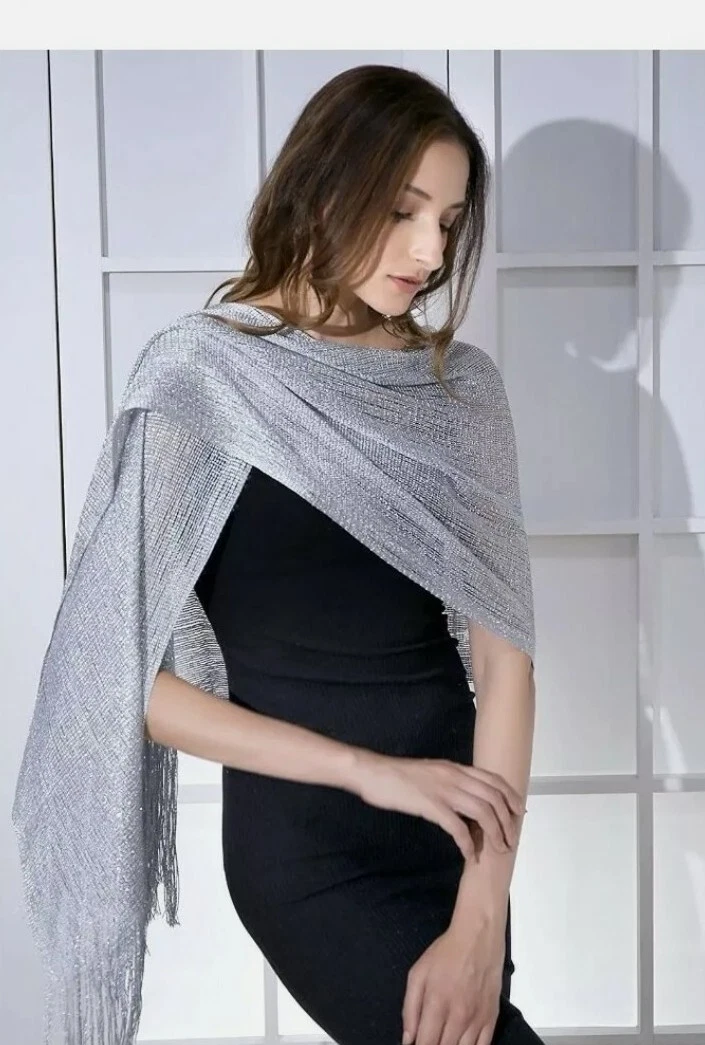 cerimonia stola elegante argento