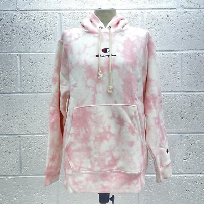 Fleece Hoodie Champion Pink Tie Dye Hoodie CHAMPION VINTAGE TIE