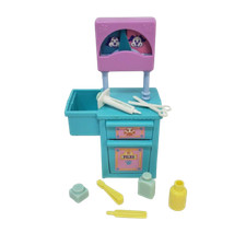 VINTAGE 1993 KENNER LITTLEST PET SHOP CARE CENTER SCALE DRAWER W/ ACCESSORIES