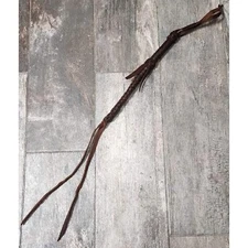 Braided Tan or  Medium oi leather riding quirt with wrist loop