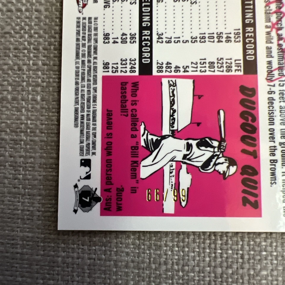 MICKEY MANTLE 2007 Topps Chrome RED Refractor 66/99 Yankees RARE MMS18 - Image 3 of 3