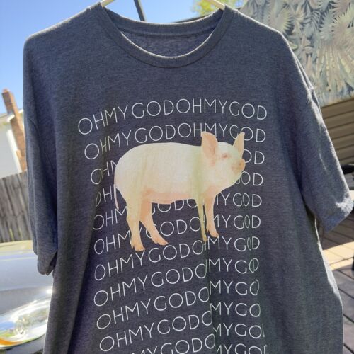 Shane Dawson OHMYGOD Pig T-Shirt 2XL - Dark Heather Gray 2017 Amazon