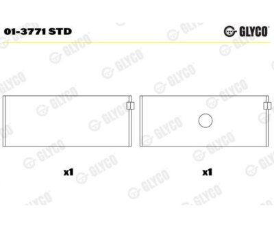 Pleuellager GLYCO 01-3771STD für Mercedes-Benz T1 Kasten 190