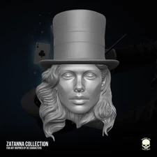 Zatanna Zatara v1 magician custom head for DC Comics action figures