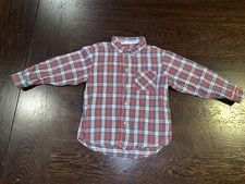 Holiday Vintage Oshkosh B'Gosh Flannel Shirt Size 4 Made in the USA