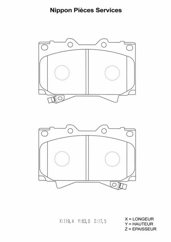 Plaquettes de frein avant pour auto Lexus 04465-60160 et plaquettes de rechange 04465-60170