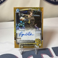2025 Bowman Draft Chrome 1st Ryan Wideman Gold Shimmer Refractor Auto #09/50