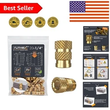 20-Piece Brass Threaded Inserts 1/4"-20x12.7 for Enhanced 3D Printing Quality